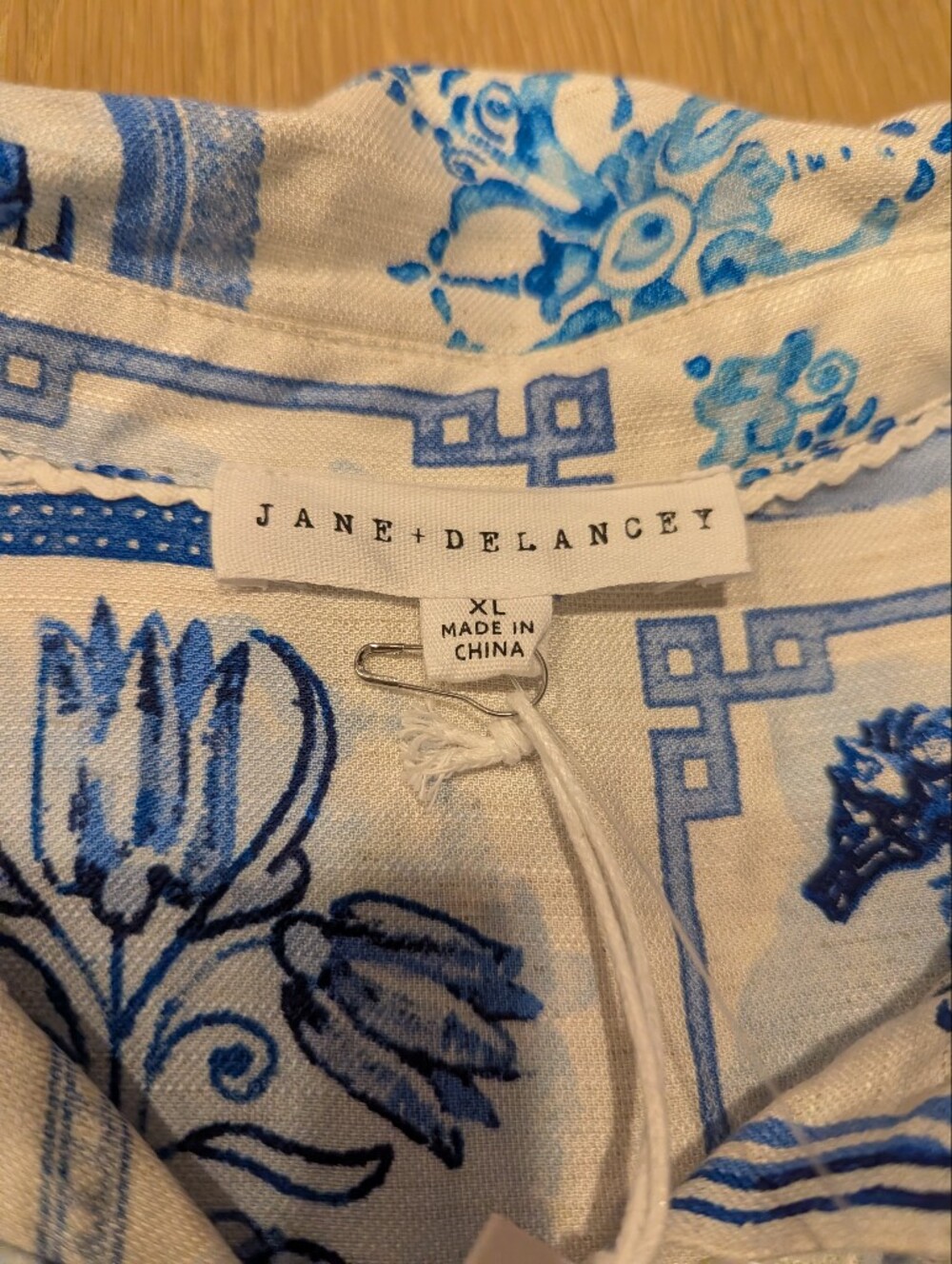 Blue and White Patterned Top - Picture 9 of 9